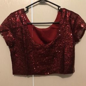 BBX Lephsnt sequin Crop Top(NWOT)